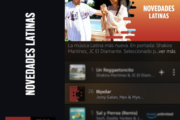 Playlists Placement - Amazon - Novedades Latinas